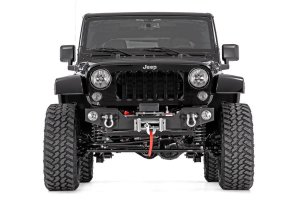 Jeep Wrangler Bumper - Front - Rough Country - Hybrid Stubby with Fog Mounts - '07-'17